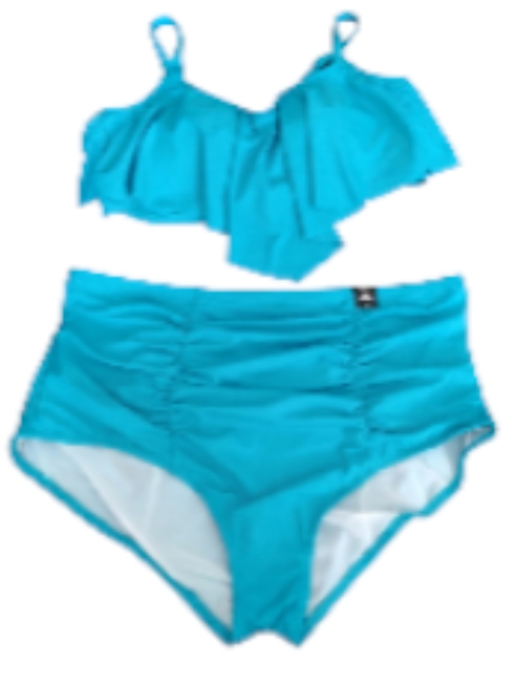 Torrid Teal Ruffled Flounce Bikini Top & High-Waist Bottoms Swimsuit Set 3X Nwt